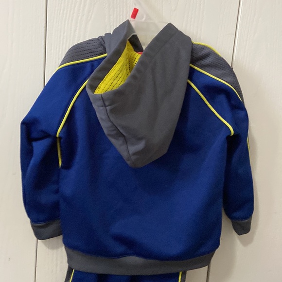 Puma Navy, Grey & Yellow Hooded Warm Up Suit - Picture 4 of 8